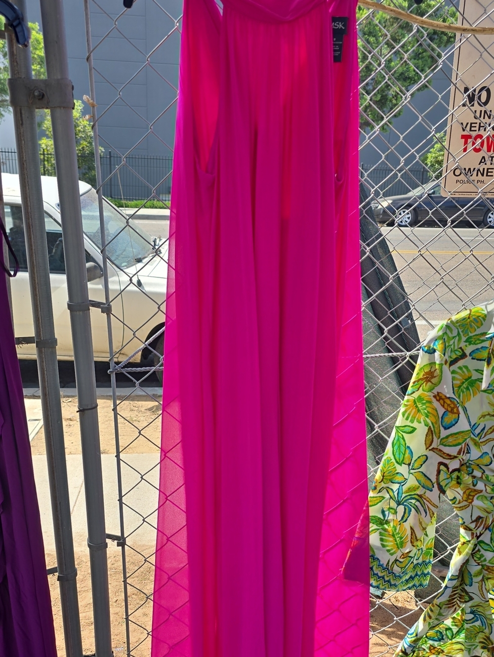 MSK Vibrant Hot Pink Wide-Leg Jumpsuit